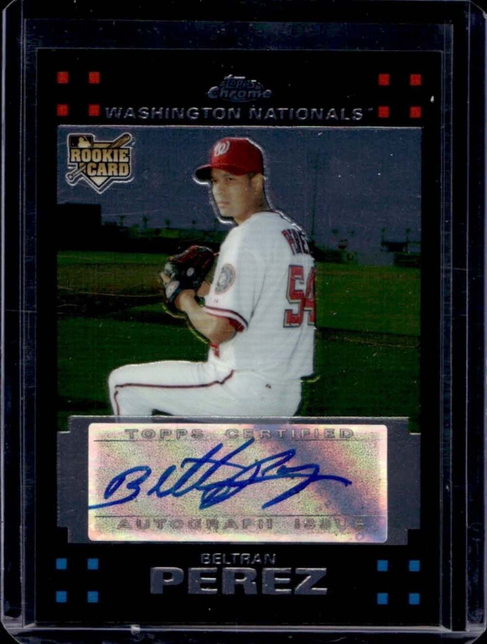 2007 Topps Chrome Beltran Perez Rookie Autograph #351 Baseball Card